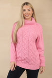 CAWL NECK CABLE KNIT JUMPER