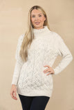 CAWL NECK CABLE KNIT JUMPER