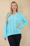 V NECK CABLE JUMPER