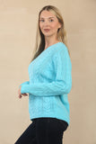 V NECK CABLE JUMPER