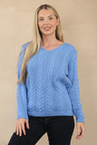 V NECK CABLE JUMPER