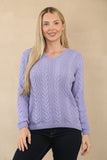 V NECK CABLE JUMPER