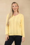 V NECK CABLE JUMPER