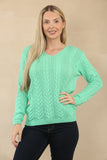 V NECK CABLE JUMPER