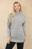 CAWL NECK CABLE KNIT JUMPER