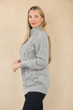 CAWL NECK CABLE KNIT JUMPER