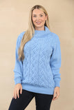CAWL NECK CABLE KNIT JUMPER