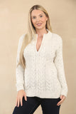 CABLE ZIP UP CARDIGAN
