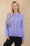 ROUND NECK CABLE KNIT JUMPER