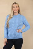 ROUND NECK CABLE KNIT JUMPER