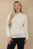 ROUND NECK CABLE KNIT JUMPER