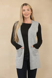 SLEEVE LESS EDGE TO EDGE LONG CARDIGAN