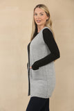 SLEEVE LESS EDGE TO EDGE LONG CARDIGAN