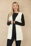 SLEEVE LESS EDGE TO EDGE LONG CARDIGAN