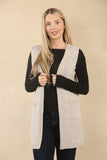 SLEEVE LESS EDGE TO EDGE LONG CARDIGAN