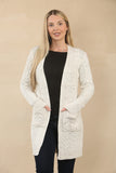 CABLE DESIGN EDGE TO EDGE LONG CARDIGAN